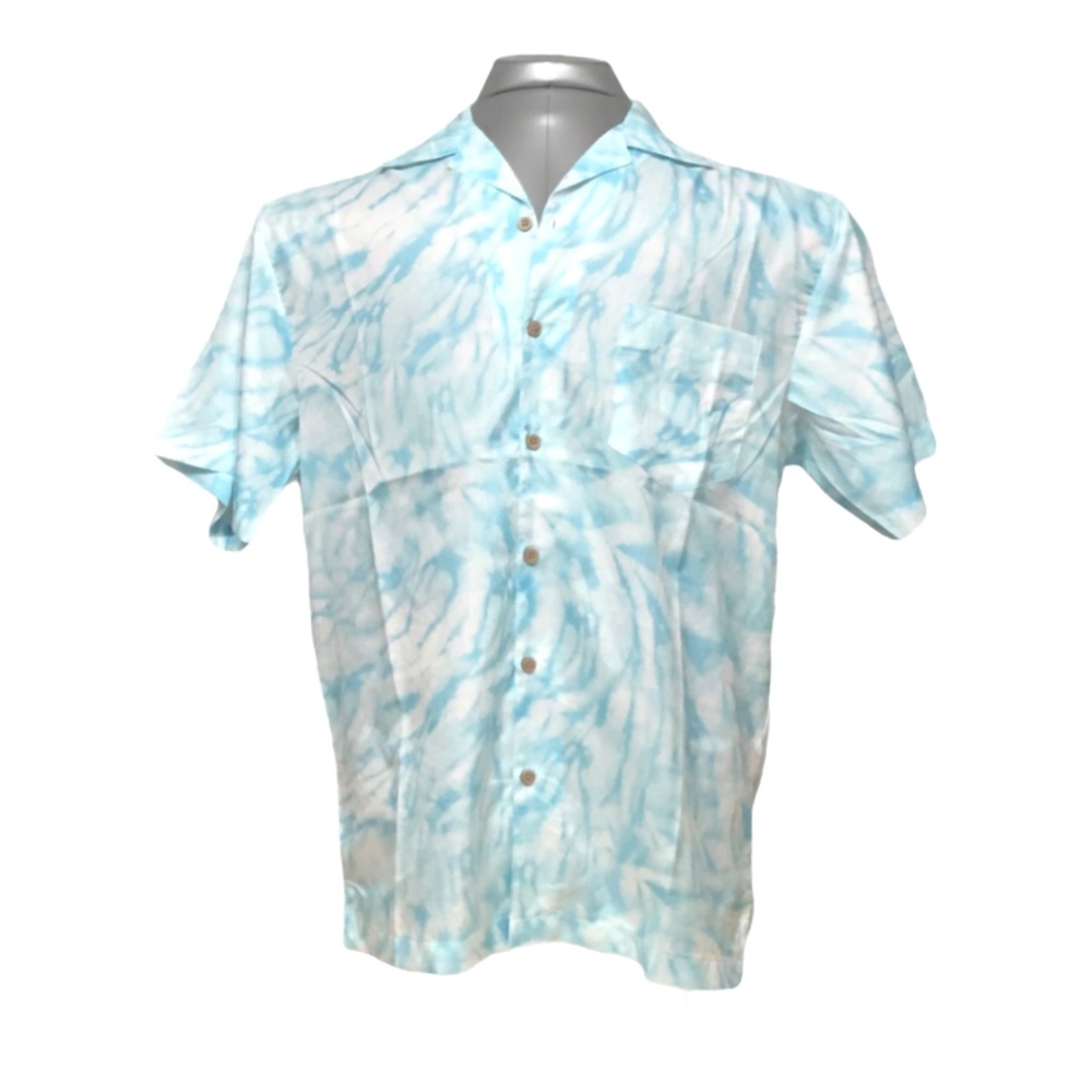 Trunks Men's Short Sleeve Shirt Waikiki Shirt Aqua